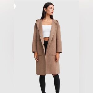 belle & bloom Walk This Way Wool Blend Oversized Coat